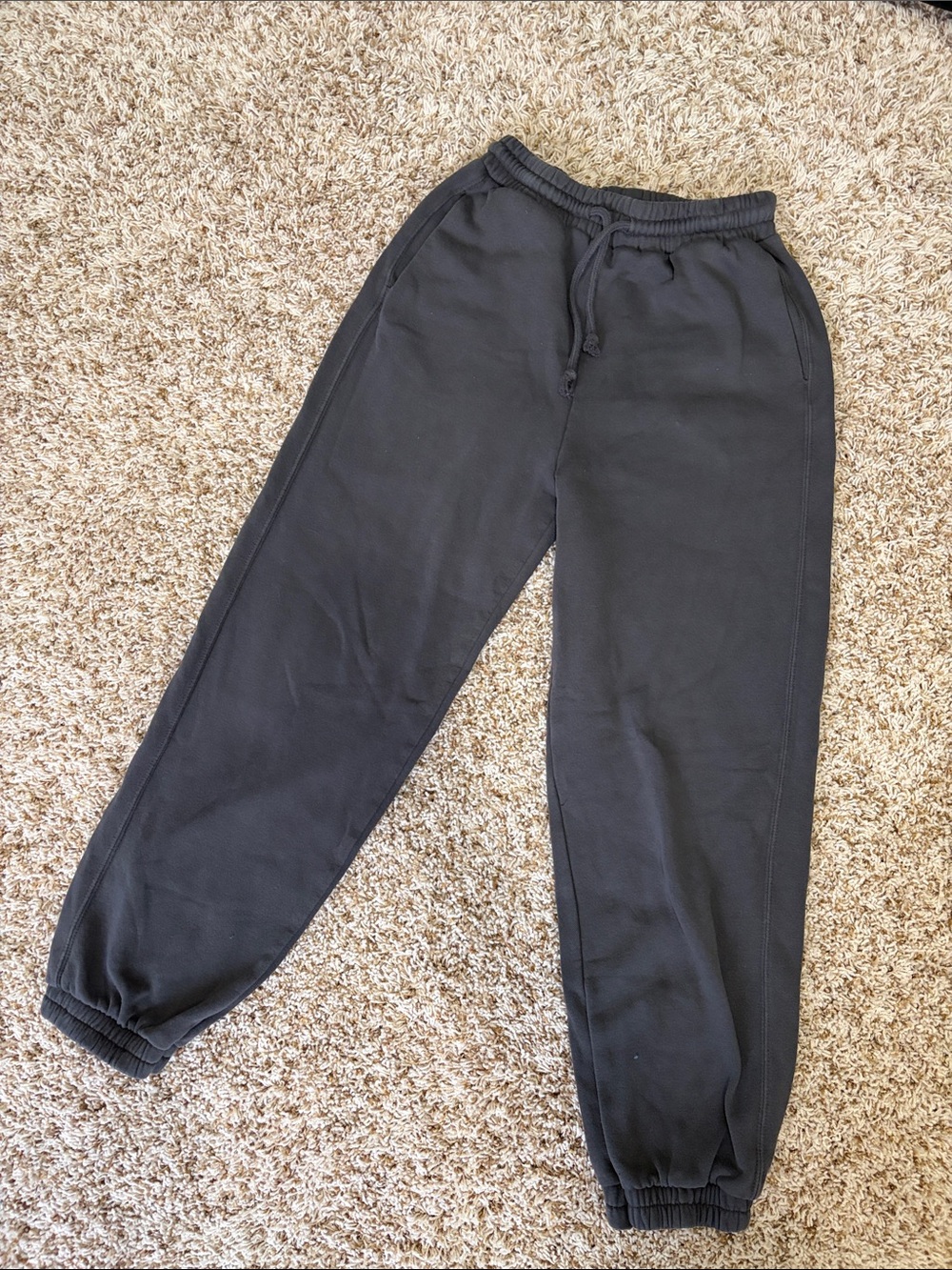 Zara Women’s Gray Fleece Jogger Sweatpants Sz Small